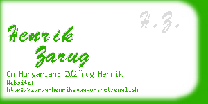 henrik zarug business card